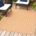JONATHAN Y Lighting 3' x 5' Polypropylene Chevron Indoor/Outdoor Rectangular Area Rug Orange / Cream
