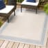 JONATHAN Y Lighting 3' x 5' Polypropylene Border Indoor/Outdoor Rectangular Area Rug Cream / Blue