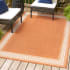 JONATHAN Y Lighting 3' x 5' Polypropylene Border Indoor/Outdoor Rectangular Area Rug Orange / Cream