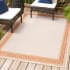 JONATHAN Y Lighting 3' x 5' Polypropylene Border Indoor/Outdoor Rectangular Area Rug Cream / Orange