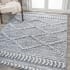 JONATHAN Y Lighting Santa Theresa 4' x 6' Shag Polypropylene Moroccan & Tribal Indoor Rectangular Area Rug Gray / Cream