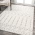 JONATHAN Y Lighting Santa Theresa 5-1/4' x 7-1/2' Shag Polypropylene Moroccan & Tribal and Trellis Indoor Rectangular Area Rug Cream / Gray