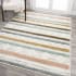 JONATHAN Y Lighting Santa Theresa 4' x 6' Shag Polypropylene Moroccan & Tribal and Striped Indoor Rectangular Area Rug Multi / Cream