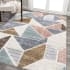 JONATHAN Y Lighting Santa Theresa 3' x 5' Shag Polypropylene Geometric Indoor Rectangular Area Rug Multi