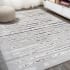 JONATHAN Y Lighting Silk Orchid 7-3/4' x 10' Polypropylene Solid and Striped Indoor Area Rug Gray / Black