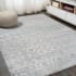 JONATHAN Y Lighting Silk Orchid 4' x 6' Polypropylene Traditional and Trellis Indoor Area Rug Gray / Turquoise