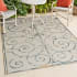 JONATHAN Y Lighting Savannah 4' x 6' Polypropylene Abstract, Moroccan & Tribal, and Trellis Indoor/Outdoor Rectangular Area Rug Cream / Navy