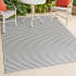 JONATHAN Y Lighting Savannah 4' x 6' Polypropylene Animal Print and Striped Indoor/Outdoor Rectangular Area Rug Navy / Cream