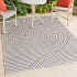 JONATHAN Y Lighting Savannah 3-1/4' x 5' Polypropylene Abstract and Striped Indoor/Outdoor Rectangular Area Rug Dark Gray / Cream