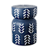 JONATHAN Y Lighting Kiri 13" Wide Ceramic Garden Stool Navy / White