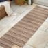 JONATHAN Y Lighting Tuscan Sun Collection 2-1/4' x 8' Polypropylene Striped Indoor/Outdoor Runner Natural / Brown