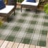 JONATHAN Y Lighting Tuscan Sun 7-3/4' x 10' Polypropylene Geometric and Plaid Indoor/Outdoor Area Rug Green / Cream