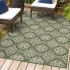 JONATHAN Y Lighting Tuscan Sun 7-3/4' x 10' Flowers, Traditional, Trellis, and Vintage Indoor/Outdoor Rectangular Area Rug Green / Cream