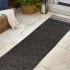 JONATHAN Y Lighting Tuscan Sun 2' x 7-3/4' Border and Solid Indoor/Outdoor Runner Black / Cream