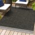JONATHAN Y Lighting Tuscan Sun 7-3/4' x 10' Border and Solid Indoor/Outdoor Rectangular Area Rug Black / Cream
