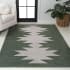 JONATHAN Y Lighting Washable 8-3/4' x 12' Polypropylene Geometric and Moroccan & Tribal Indoor Rectangular Area Rug Dark Green / Light Gray