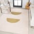 JONATHAN Y Lighting Washable 5-1/4' x 8' Polypropylene Geometric Indoor Rectangular Area Rug Cream / Yellow