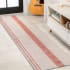 JONATHAN Y Lighting Washable 2' x 8' Polypropylene Striped Indoor Runner Ivory / Pink