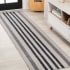 JONATHAN Y Lighting Washable 2' x 8' Polypropylene Striped Indoor Runner Cream / Black