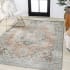 JONATHAN Y Lighting Washable 5-1/4' x 7-1/2' Chenille Southwestern Indoor Rectangular Area Rug Terra / Blue