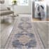 JONATHAN Y Lighting Washable 2' x 8' Chenille Traditional Indoor Runner Area Rug Dark Gray / Yellow