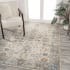 JONATHAN Y Lighting Washable 4' x 6' Polyester Border and Traditional Indoor Rectangular Area Rug Cream / Terra
