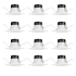 Juno Lighting Pack of (12) 6" Switchable White LED Baffle Recessed Downlights White