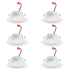 Juno Lighting Pack of (6) RetroBasics 4" Integrated LED Baffle Recessed Trims White