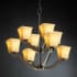 Dark Bronze with Amber Shades finish with (-40) Square Flared shade option