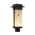 Justice Design Group Alabaster Rocks! 18" Tall LED Outdoor Single Head Post Light Dark Bronze