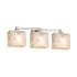 Justice Design Group Alabaster Rocks! 3 Light 24" Wide LED Bathroom Vanity Light Brushed Nickel