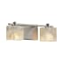 Justice Design Group Alabaster Rocks! 2 Light 16" Wide LED Bathroom Vanity Light Brushed Nickel