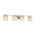 Justice Design Group Alabaster Rocks! 4 Light 37" Wide Bathroom Vanity Light Brushed Nickel