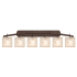 Justice Design Group Alabaster Rocks! 6 Light 56" Wide Bathroom Vanity Light Dark Bronze
