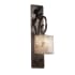 Justice Design Group Alabaster Rocks! 11" Tall Wall Sconce Dark Bronze
