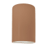 Justice Design Group Ambiance 10" Tall Half Cylinder Closed Top LED ADA Wall Sconce Adobe