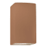 Justice Design Group Ambiance 14" Tall Rectangular Closed Top LED ADA Wall Sconce Adobe