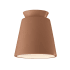 Justice Design Group Radiance 8" Wide LED Outdoor Flush Mount Ceiling Fixture from the Trapezoid Series Adobe