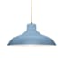 Justice Design Group Radiance 14" Wide Pendant with a Ceramic Sky Blue Shade Antique Brass