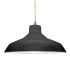 Justice Design Group Radiance 16" Wide LED Pendant with a Ceramic Gloss Black Shade Antique Brass