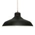 Justice Design Group Radiance 16" Wide LED Pendant with a Ceramic Carbon Matte Black Shade Antique Brass