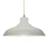 Justice Design Group Radiance 16" Wide LED Pendant with a Ceramic Matte White Shade Antique Brass