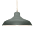 Justice Design Group Radiance 16" Wide Pendant with a Ceramic Pewter Green Shade Antique Brass