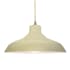 Justice Design Group Radiance 16" Wide Pendant with a Ceramic Vanilla Gloss Shade Antique Brass