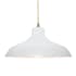Justice Design Group Radiance 16" Wide Pendant with a Ceramic Gloss White Shade Antique Brass