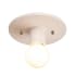 Justice Design Group Radiance 6" Tall Flush Mount Ceiling Fixture Bisque