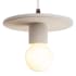 Justice Design Group Radiance 8" Wide Mini Pendant with White Cord Bisque / Dark Bronze