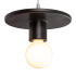 Justice Design Group Radiance 8" Wide Pendant with a Ceramic Carbon Matte Black Shade Polished Chrome