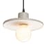 Justice Design Group Radiance 8" Wide Pendant with a Ceramic Matte White Shade Matte Black
