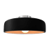 Justice Design Group Radiance 16" Wide Semi-Flush Ceiling Fixture with a Ceramic Carbon Matte Black and Champagne Gold Shade Brushed Nickel